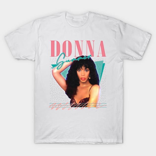 Donna Summer / Retro Style Fan Art Design T-Shirt by DankFutura